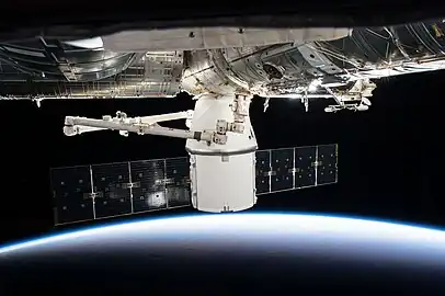 Dragon docked to the ISS