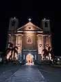 Façade at night