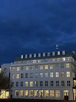 Iceland Parliament Hotel as seen from Austurvöllur Square