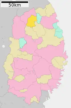 Location of Ichinohe in Iwate Prefecture