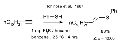 Ichinose et al. thiol-yne reaction 1987