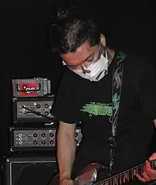 Ichiro Agata live (2005) in a surgical mask