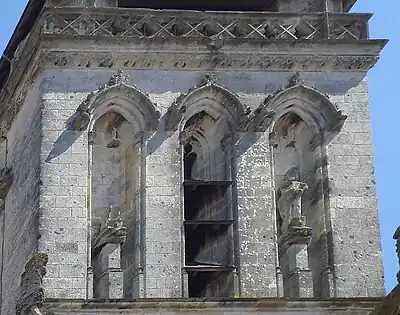 Remains of Calvinist iconoclasm, Clocher Saint-Barthélémy, La Rochelle, France