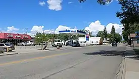 Looking north along Goddard Avenue in Ignacio