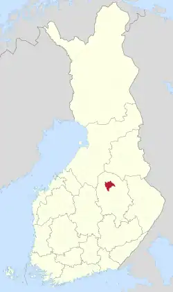 Location of Iisalmi in Finland