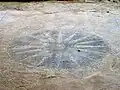 Mosaic depicting the Vergina Sun, Titana archeological site