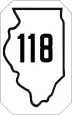 Illinois Route 118 marker