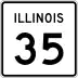 Illinois Route 35 marker