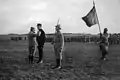 Presentation of the Knight's Cross of the Legion of Honor to Captain Bougrain by the General Reveilhac, commanding the 60 ° D.I. December 1, 1915