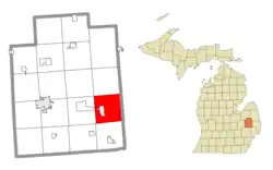 Location within Lapeer County