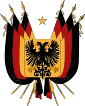 Coat of arms of the short-lived German Empire (1848–49); the German Confederation used a similar eagle.