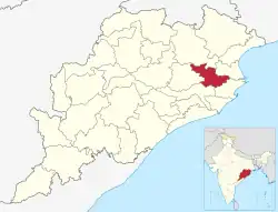 Location in Odisha