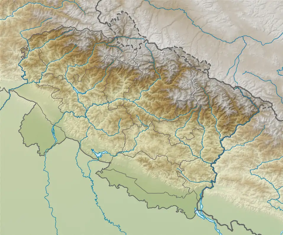 Locations of the Pancha Kedar