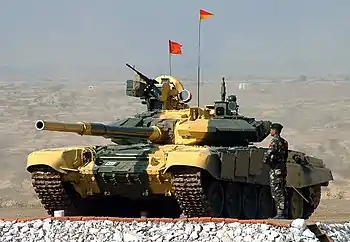 Bhishma has secondary armaments like the 12.7 mm AA machine gun and PKT 7.62 mm coaxial machine gun.