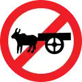 Bullock cart prohibited