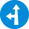 Compulsory ahead or turn left