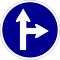 Straight ahead or right turn primited