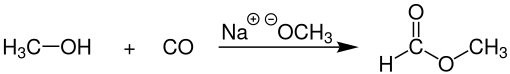 Base-catalyzed carbonylation of methanol with carbon monoxide to methyl formate