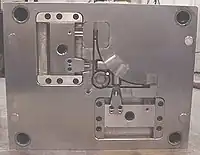 "B" side of die with side pull actuators