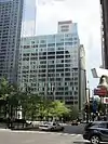 Inland Steel Building viewed from the west across Chase Plaza