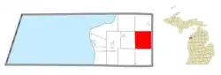 Location within Benzie County