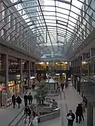 The enclosed shopping area