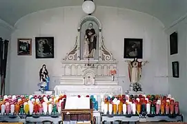 Altar in the closed chapel.