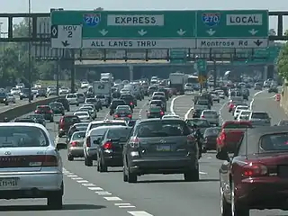 I-270 near the exit for Montrose Road