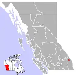 Location of Jumbo Glacier, British Columbia