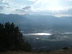 Invermere, British Columbia, with Mount Nelson in the distance