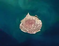 Satellite photo of Hormuz Island