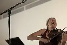 Irene Kepl playing solo at SoundOut Festival 2017 in Canberra