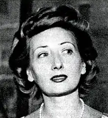 Black and white photograph of Irene Aloisi