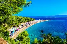 Image 72Zlatni Rat beach on the Island of Brač is one of the foremost spots of tourism in Croatia. (from Croatia)