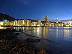 Night view of the Eastern District skyline