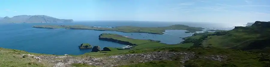 Image 9View from Canna, overlooking Sanday towards RùmCredit: Emoscopes