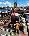 Isolation Transformer being craned aboard Nov 2021