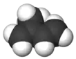 Space-filling model of isoprene