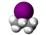 Spacefill model of isopropyl iodide