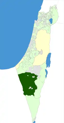 Location of Ramat HaNegev Regional Council