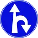 Go straight or make right U-turn