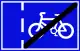 End of cycle lane