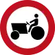 Tractors and work vehicles prohibited