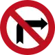 No right turn ahead