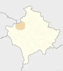 Istog is located in Kosovo