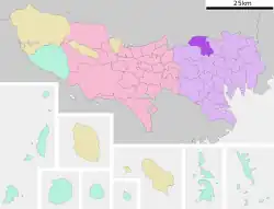 Location of Itabashi in Tokyo Metropolis