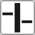 Direction of main road (example). It is used with priority sign