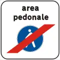 End of pedestrian zone