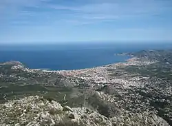 View of Xàbia from Montgó massif