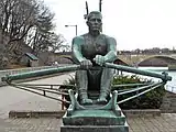 Sculpture of John B. Kelly, 3 time Olympic Gold Medalist and a Commodore in the Schuylkill Navy